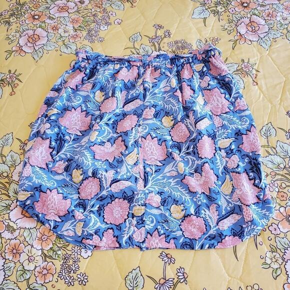 Loft floral belted lounge comfy skirt size small - Picture 8 of 10
